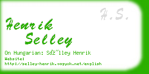 henrik selley business card